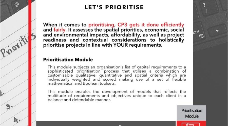 Diving deeper into the CP3 Modules – Prioritisation Module