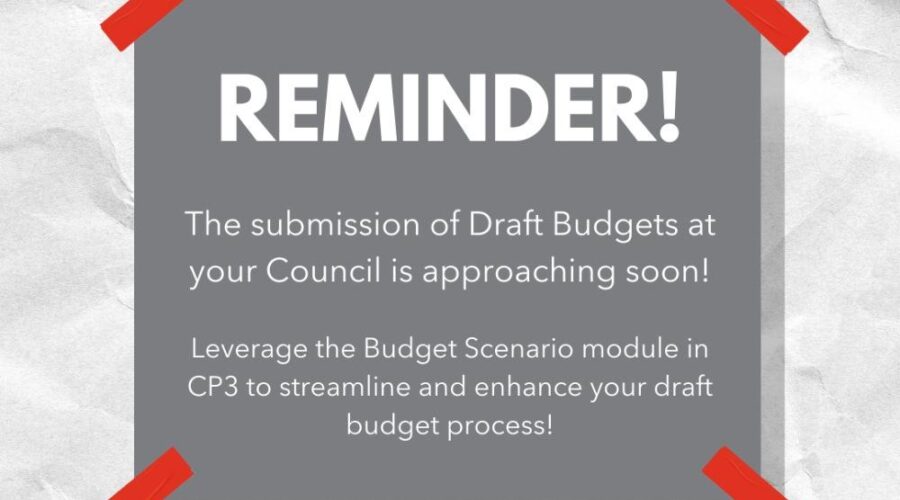 REMINDER! Table draft budget in Council