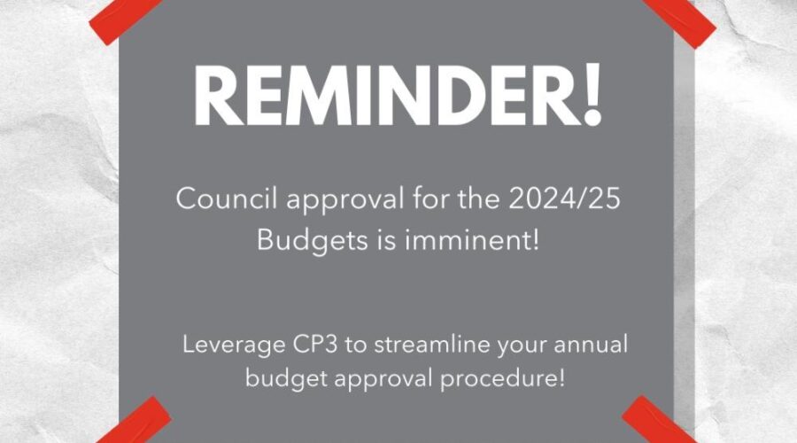 REMINDER! Council to consider annual budget for approval